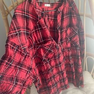 Free People Plaid tunic top